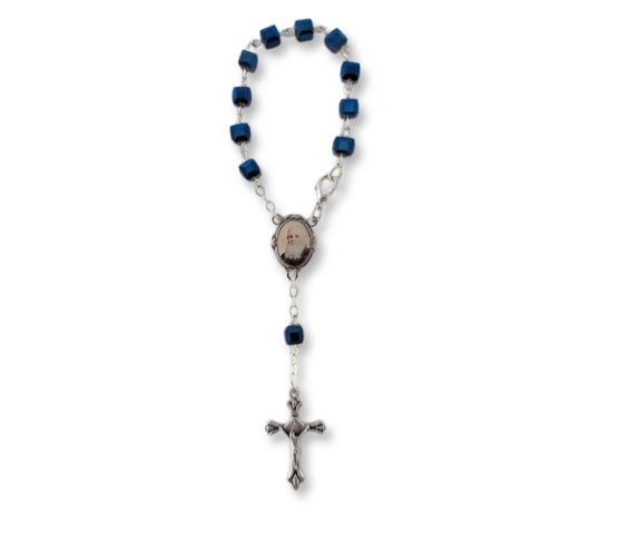 DECENA CUBO CRISTAL AZUL